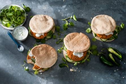 Vegetarische zoete-aardappelburger