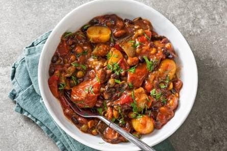 Snelle ratatouille met bonen
