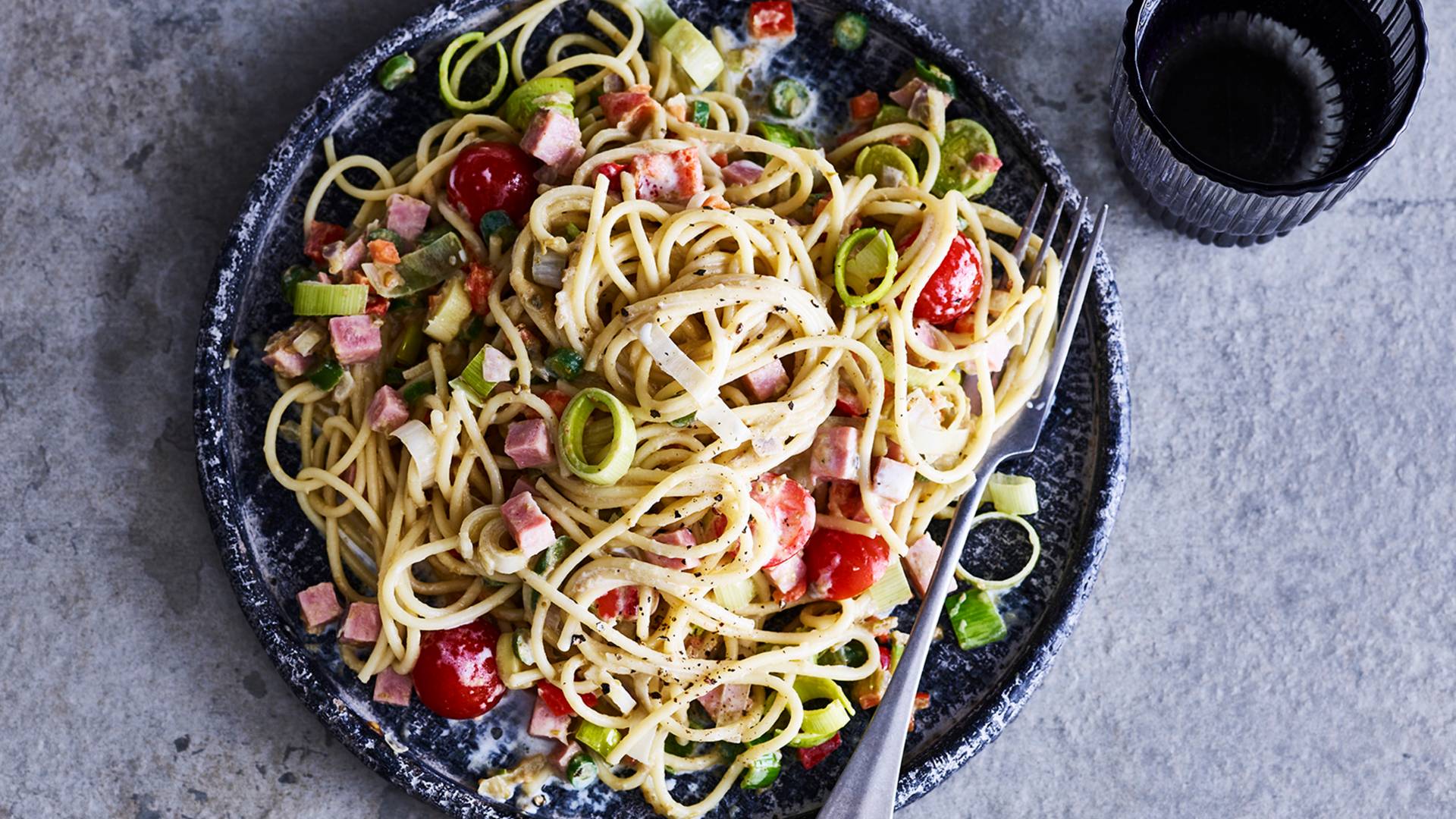 Spaghetti Met Ham En Romige Groentesaus Recept Allerhande Albert Heijn Belgi