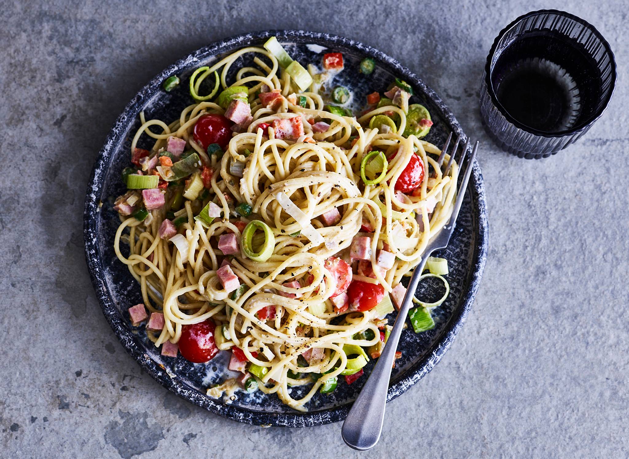 Spaghetti Met Ham En Romige Groentesaus Recept Allerhande Albert Heijn