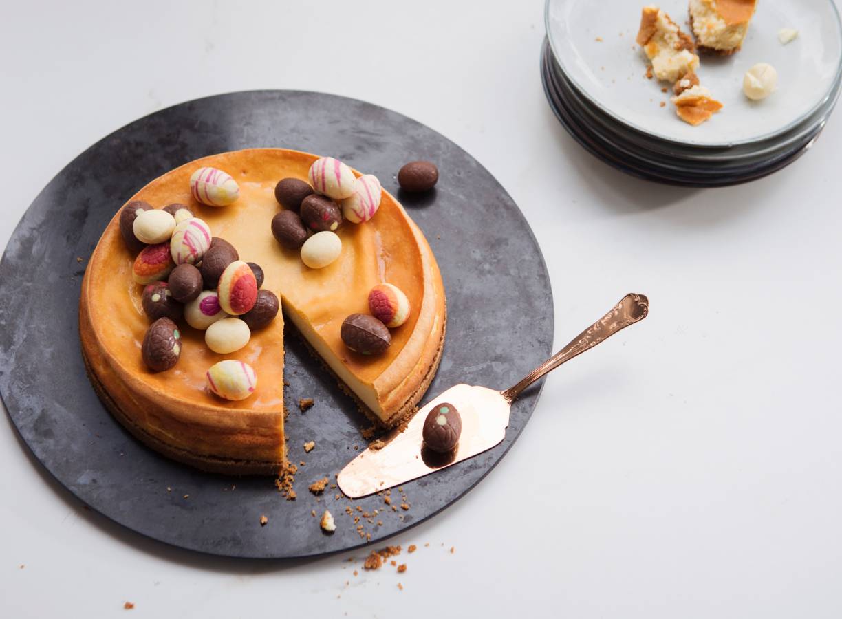 NY cheesecake met paaseitjes
