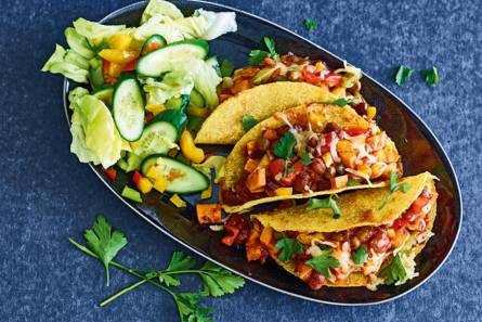 Gegratineerde taco's met burritoschotel
