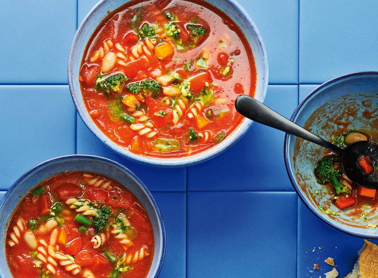 Vegetarische lenteminestrone