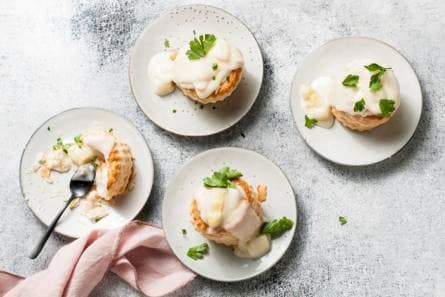Aspergeragout in een pasteibakje