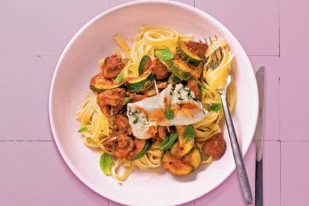 Gevulde kiprolletjes met pasta pesto