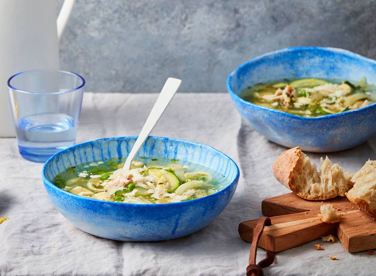 Italiaanse kippensoep met tofette
