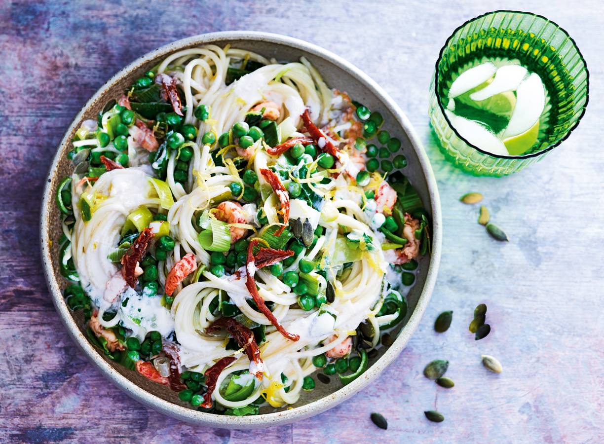 Spaghetti met zongedroogde tomaten