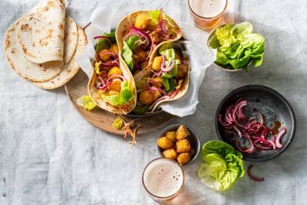 Taco’s met crispy polenta-halloumi