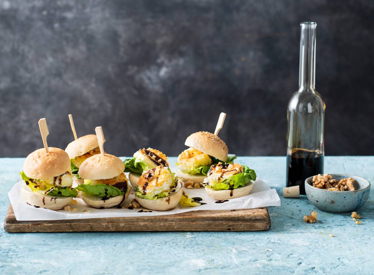 Mini geitenkaasburgers