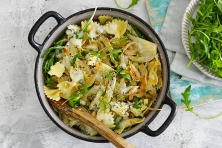 Farfalle met venkel & blauwe kaas