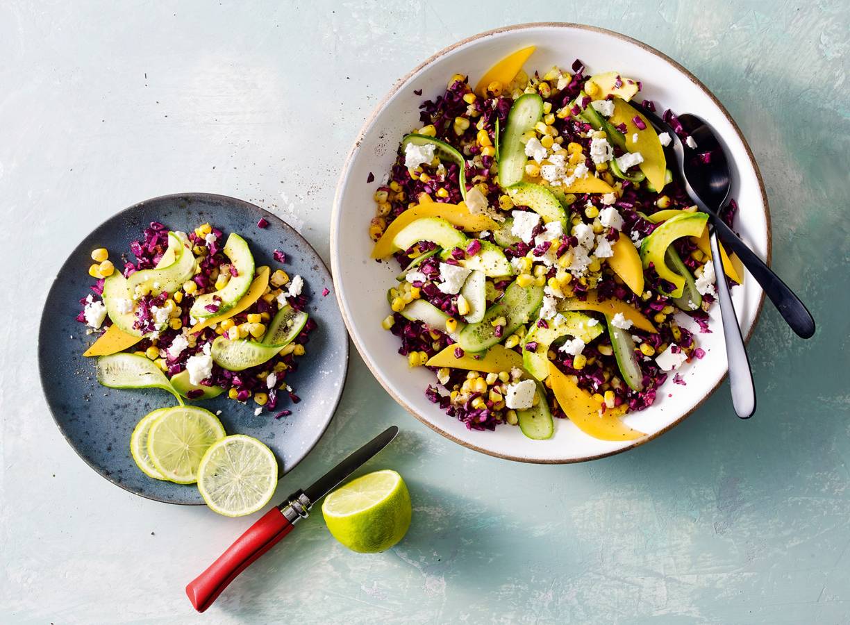Mexicaanse maissalade met avocado & mango
