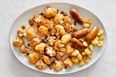 Geroosterde bloemkool met gnocchi en kappertjes
