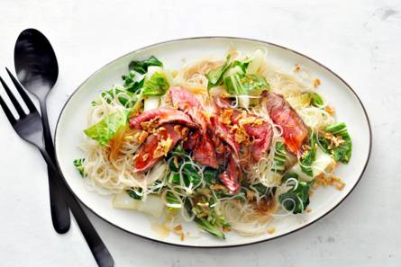 Teriyaki-biefstuk met mihoen en paksoi