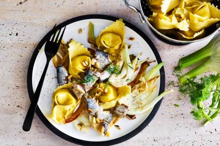 Tortelloni met venkel en sardines