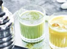 Een latte met matcha, Japanse groene thee(poeder). Dit wil je proeven! Ook lekker met amandel- of kokosdrink.