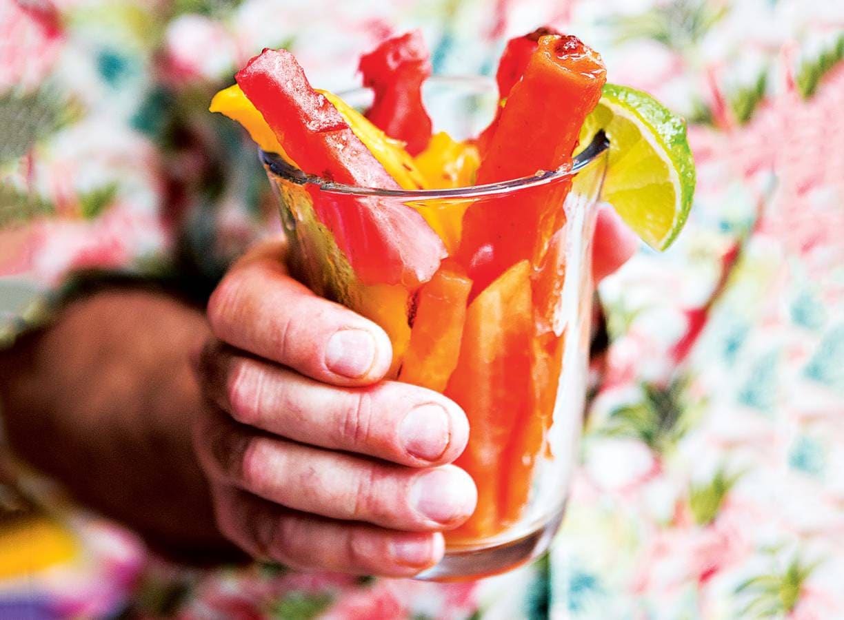 Mexicaanse fruitsalade met bite