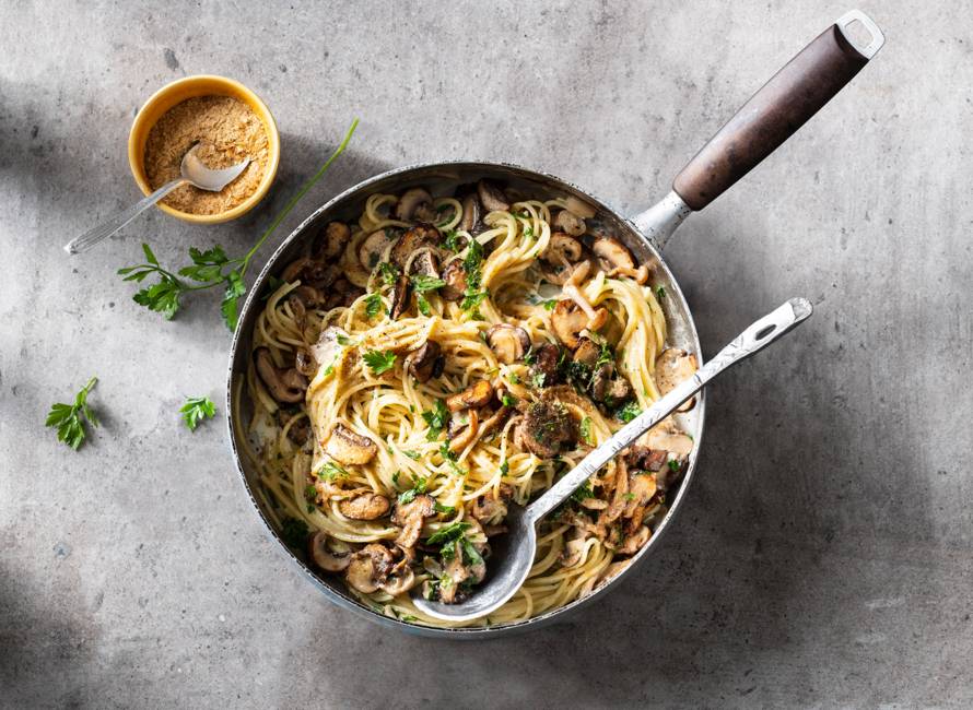 Vegan pasta al funghi