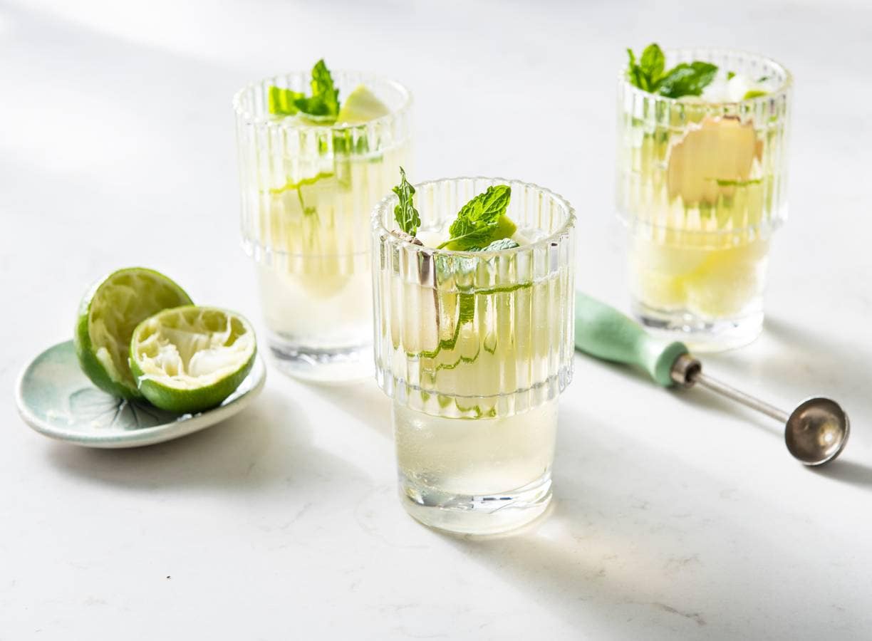 Zomerse punch met appel en meloen