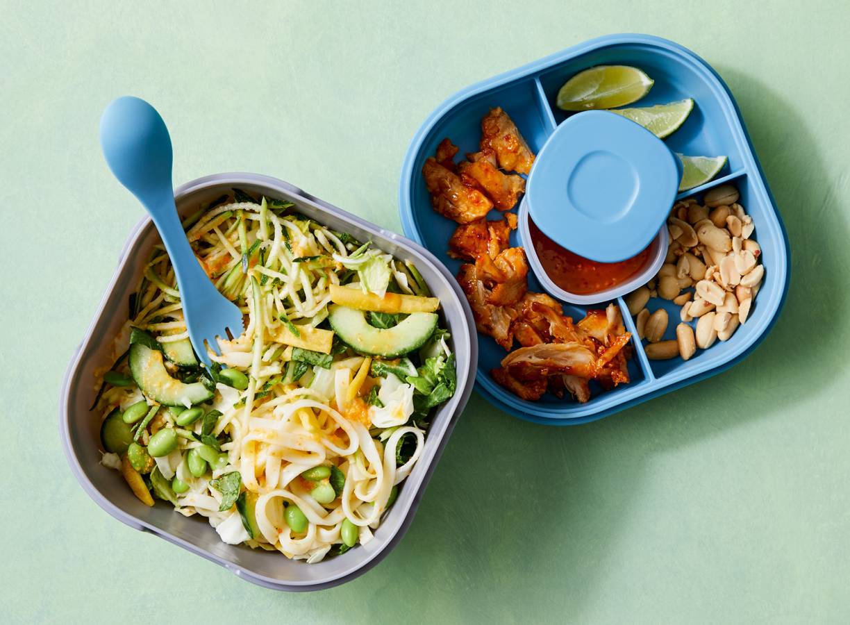 Vegetarische noedelsalade met sesamdressing