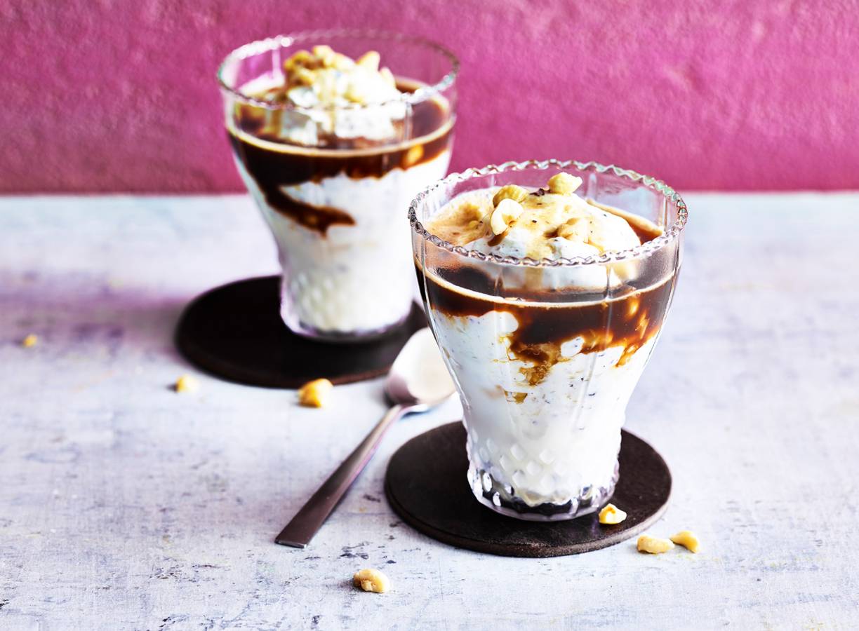 Koffie semifreddo met hazelnoten