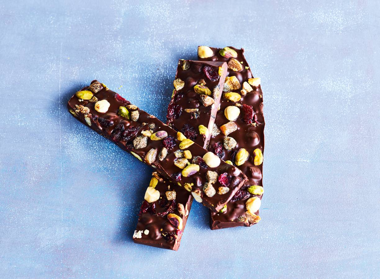 Rocky road met gedroogd fruit en noten