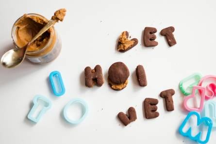 Dubbele chocoletterkoekjes met pindakaas