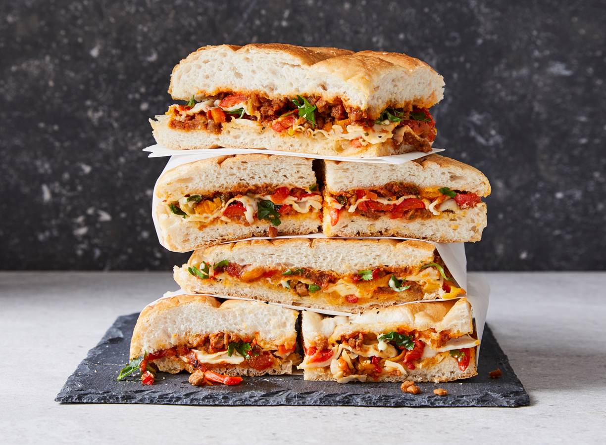 Oventosti met vegagehackt en geitenkaas