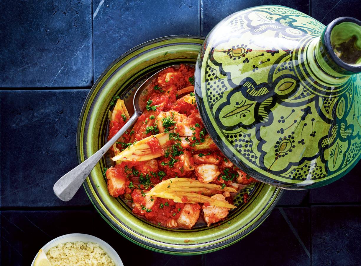 Mediterrane visstoof met couscous