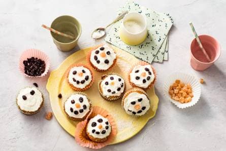 Sneeuwman-cupcakes