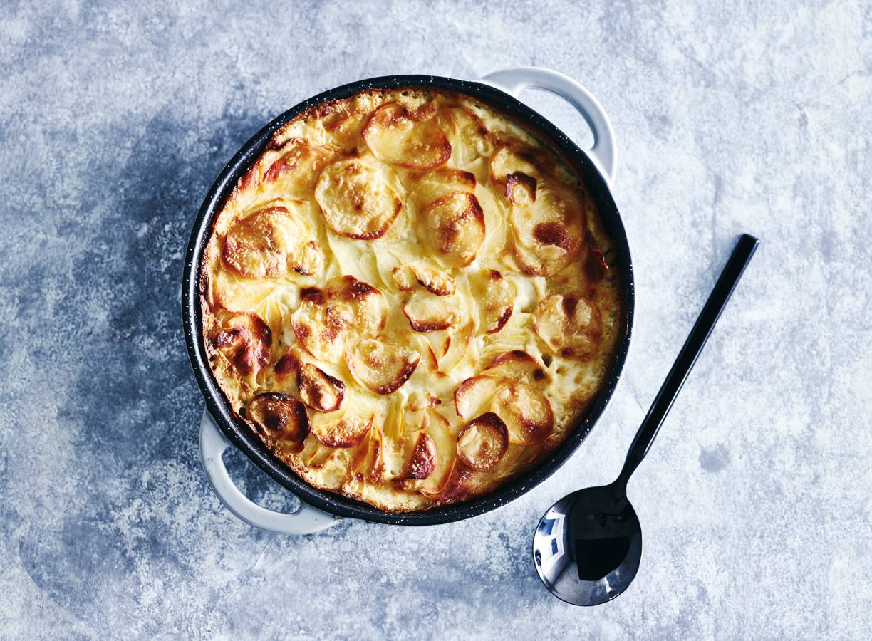 Vegan aardappelgratin
