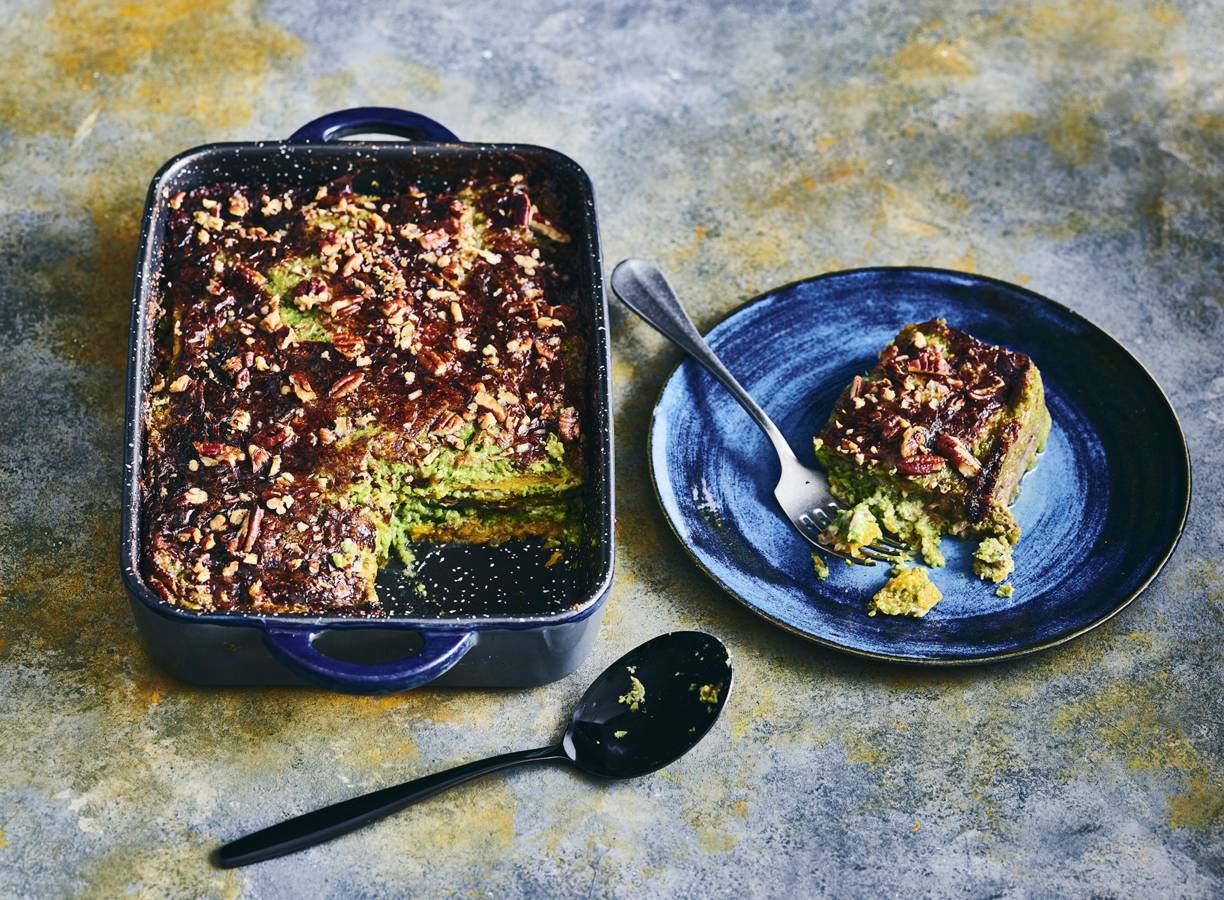 Pompoenlasagne met pecannoten & gorgonzolasaus