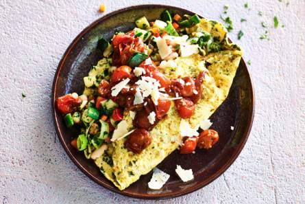 Rijkgevulde Italiaanse omelet met groenten & cannellinibonen