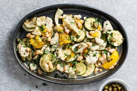 Geroosterde ovengroenten met ricotta & kappertjes