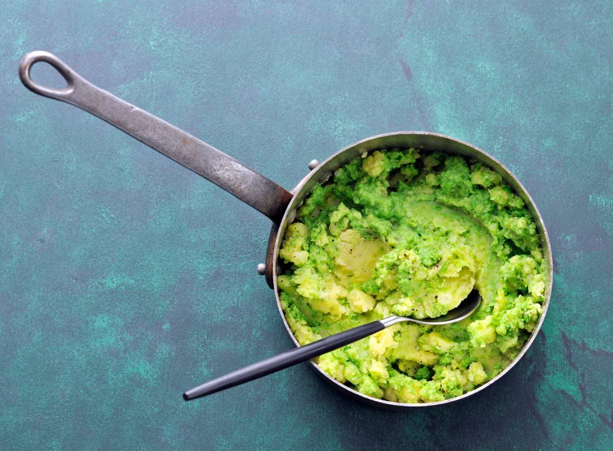 Aardappel-tuinerwtenpuree