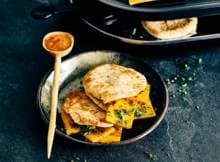 Gourmetten goes vegan! Geen burgers of kip, maar pompoensteaks met mango.