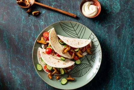 Shiitake-shoarma uit een gourmetpannetje