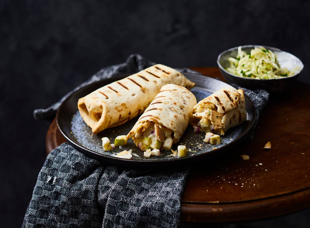 Tuna-meltwraps met spitskool en appel