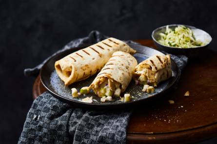 Tuna-meltwraps met spitskool en appel