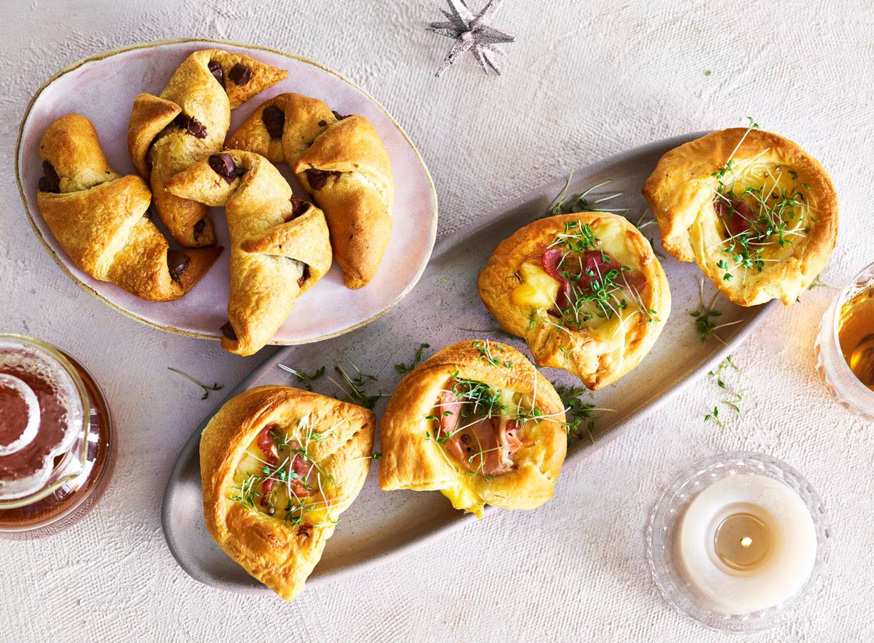 Chocolade-croissantjes & ontbijtquiches