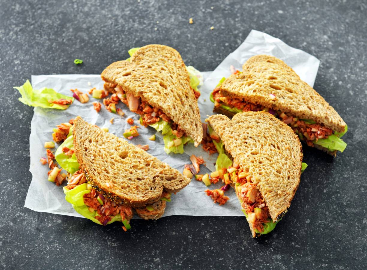Volkorentonijnsandwich