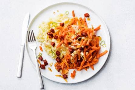 Hutspot met knolselderij en chorizo