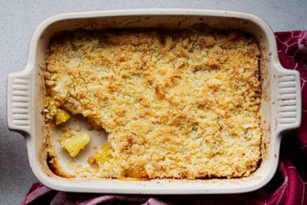 Ananascrumble met kokos en limoen
