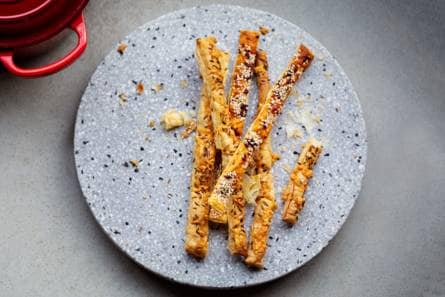 Soepstengels met toppings