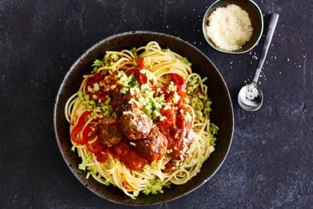 Spaghetti met homemade Italiaanse gehaktballetjes