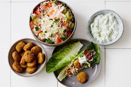 Falafelwraps met tzatziki
