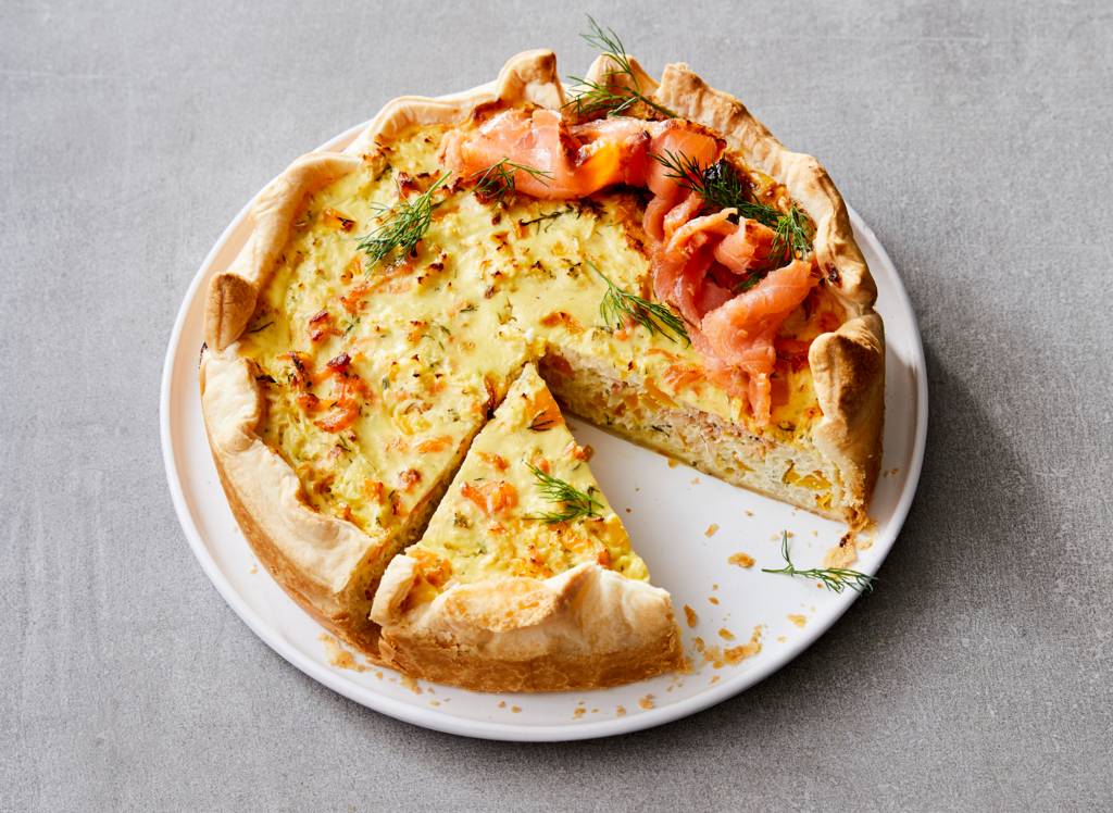 Quiche met zalm