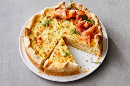 Frisse quiche met flame roasted zalm