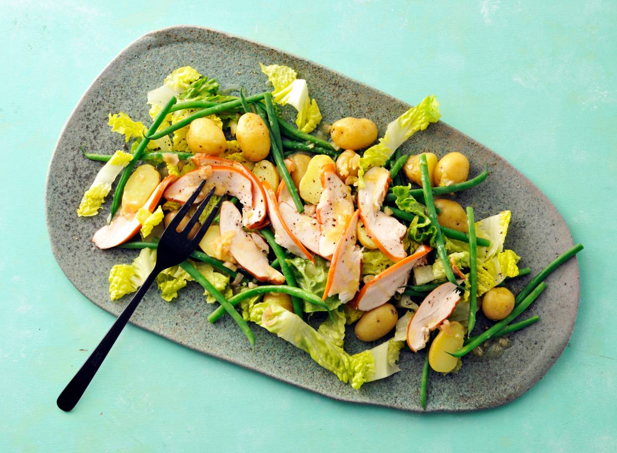 Maaltijdsalade met beurre noisette-dressing