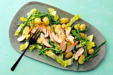 Maaltijdsalade met beurre noisette-dressing