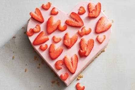 Kwarktaart met aardbeien